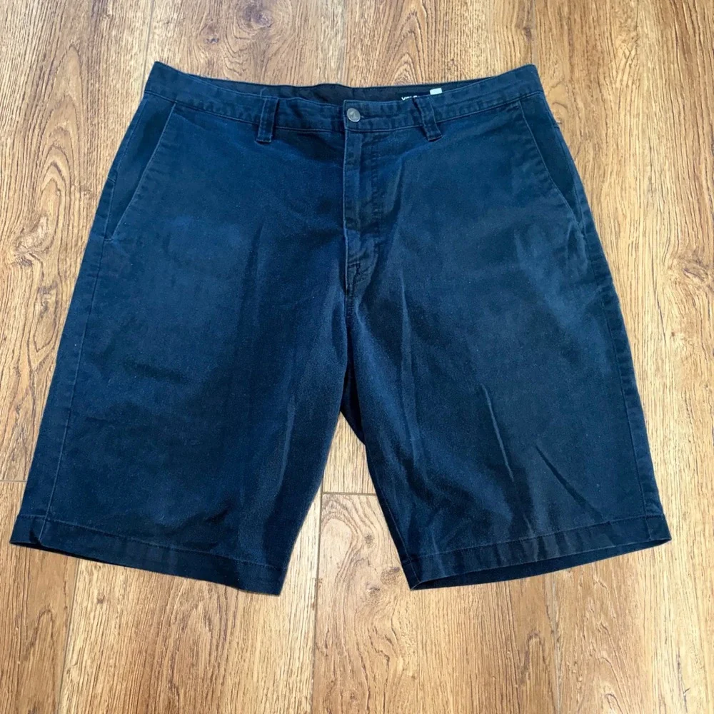 Volcom Frickin Modern Stretch Chino Shorts Mens 36 Black Skate Surf casual